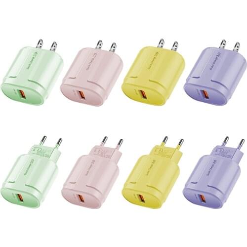 18w Quick Charger QC3.0 USB Charger Universal Wall Mobile phone Charger for iPhone For Samsung Huawei Tablet Fast Charging