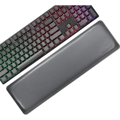 Enlarge Wrist Rest for Full Keyboards - Leather Ergonomic Computer Extra Firm Wrist Support - Typists, Gaming