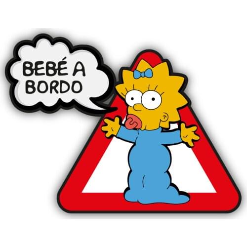 BEBE A BORDO MAGGIE PEGATINA VINYL STICKER DECAL AUFKLEBER COCHE THE SIMPSONS