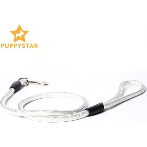 High Quality Pet Dog Leash White Soft Bouncy Strong Leash For Walk Small Medium Large Dog Puppy Husky Burable Nylon Rope JW0040