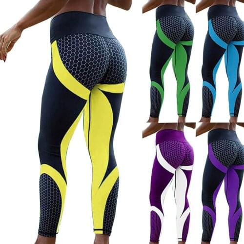 Printed Yoga Pants Women Push Up Professional Running Fitness Gym Sport Leggings Tight Trouser Pencil Leggins