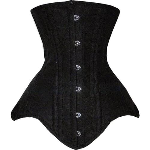 NEMOLEMON Womens Underbust Waist Trainer Double Slimming Waist Control Corset Steel Boned Corset Waist Trainer Corset New