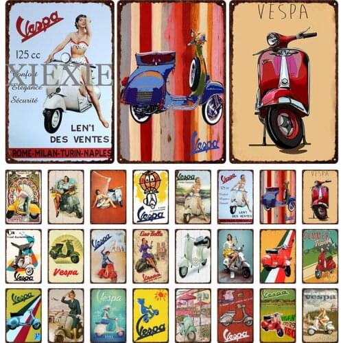 Tin Signs Motorcycle Wall Decorative Plates Beauty Metal Poster Retro Metal Plate Posters House Garage Home Decor