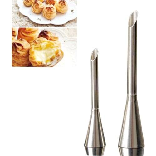 1 PC Puffs Cake Nozzles Decorating Mouth Crowded Flowers Mouth Crowded Puffs Cream Fillings Stainless Steel Kitchen Baking Tools