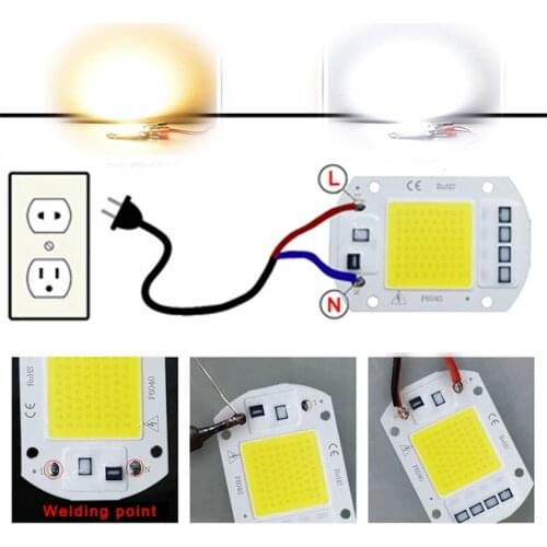 110v 220v COB LED Chip Lamp 20W 30W 50W LED Bulb DIY High Power Spotlight Outdoor Chip Lamp Smart Bulb Led Light Panel Lights