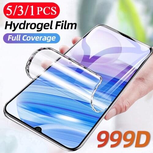 5/3/1Pcs film for xiaomi redmi note 9 9s 8 8T pro MAX redmi 10X pro 9C 9A 8A hydrogel film protective screen protector Not Glass
