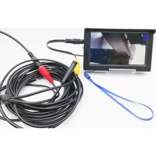 9mm AV Endoscope Camera 4.3 Inch Screen Build-in Battery Portable Handheld Endoscope Microscope 5m