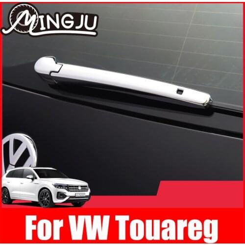 ABS Chrome Car Rear Window Tail Windscreen Wiper Cover Trim Decoration Strip for Touareg 2019 2020 2021 Rear Wiper Clean Frame