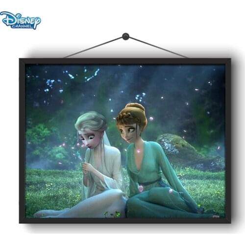 Disney 5D DIY Diamond Painting Aisha and Princess Anna "White Snake Green Snake" Full Circle Diamond Embroidery Craft Ornaments