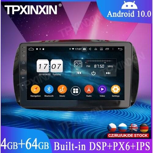 For Mercedes Benz Smart 2016 Android 10.0 PX6 Car No DVD Player GPS Map Navigation Stereo Head Unit Multimedia Player Auto Radio