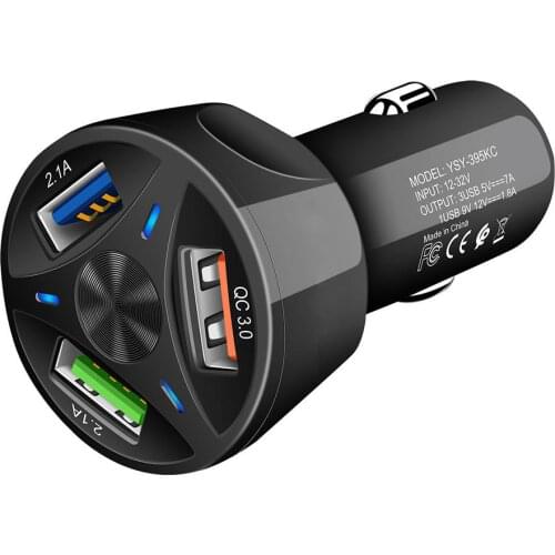 Car charger 3 USB Port QC3.0 Quick Charge Car Auto Cigarettes Lighter Car Charger Adapter