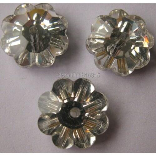 Free shipping !!! S712 8mm flower shape crystal glass beads for wedding dress 200pcs each small lot