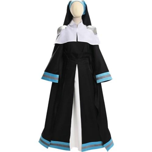 Brdwn Enn Enn no Shouboutai Womens the 8th Team Iris Nuns' clothes Cosplay Costume Firewomen Uniform
