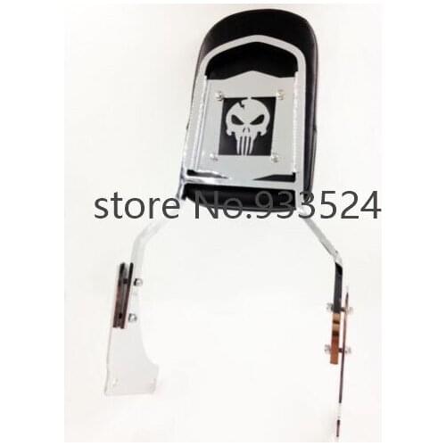 Skull Motorcycle Backrest Sissy Bar Leather Pad for Honda Shadow ACE 1100