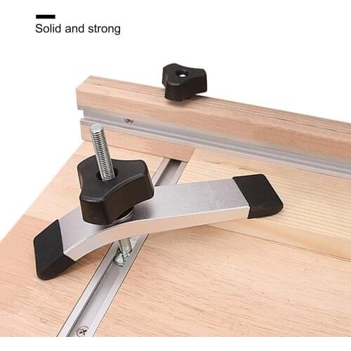 Woodworking Ruter Table T Track Metal Quick Acting Hold Down Clamp for T-slot T-track DIY Woodworking Tool Set Accessories