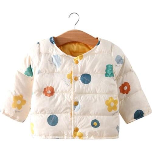 Childrens Casual Outerwear Coat Boys Girls Autumn Winter Warm Coat Children Cotton-Padded Clothes Kids Warm Down Jacket