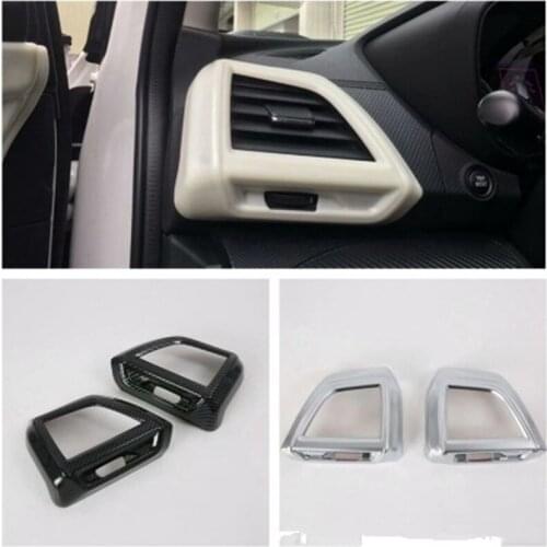 For Subaru Forest 2019 Chrome ABS Car Dashboard Front Side Air Outlet Frame Cover Trim Car Styling Sticker