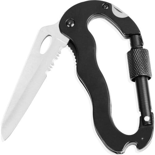 Carabiners Clasp Knife Stainless Steel Climbing Quickdraws Straight Cross Screwdriver Multifunctional Outdoor Carabiner Tools