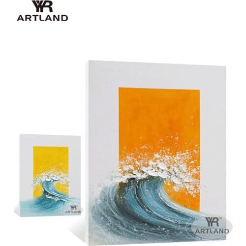 Sea wave painting for wall decor pure handmade abstract acrylic oil painting on canvas hanging picture for living room bedroom