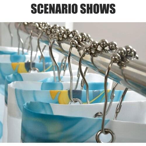 Shower Curtain Ring 12pcs Shade Home Supplice Family Clip Curtains Holder Beautiful Stainless Steel Hook Up Bathroom