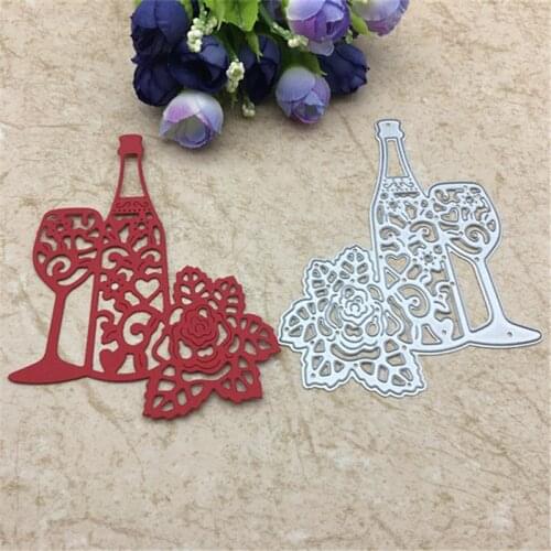 Wine bottle Metal Cutting Dies Stencils for DIY Scrapbooking/photo album Decorative Embossing DIY Paper Cards