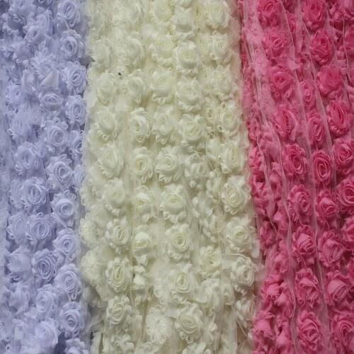 Free DHL 70y 1.5" Mini Chiffon Frayed Flower Trim for Kids Hair Accessories,Chiffon Shabby Flowers for Girls Headbands