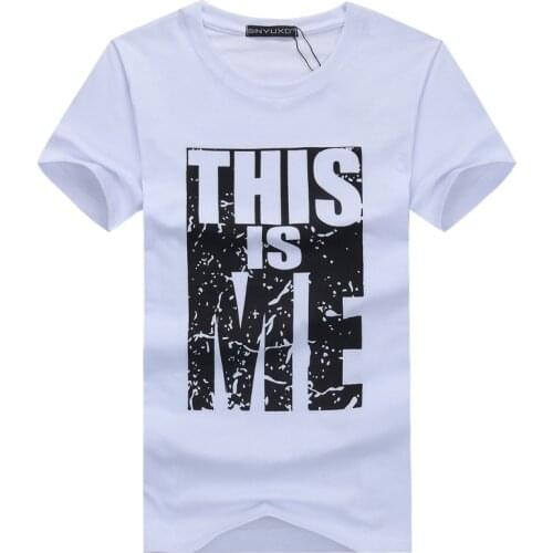 Fashion Letter Printing Mens T-shirt Short-Sleeve O-Neck S-5XL Plus Size Soft T Shirt Casual Tops Tees Outdoor Sports Clothing