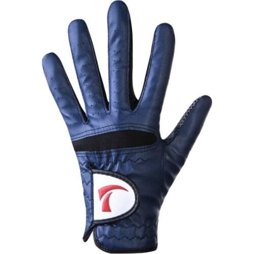 Men Soft Leather Golf Gloves Left Hand Sheepskin Men Golf Gloves Comfortable Breathable Slip-Resistant Golf Sport Mittens D0631