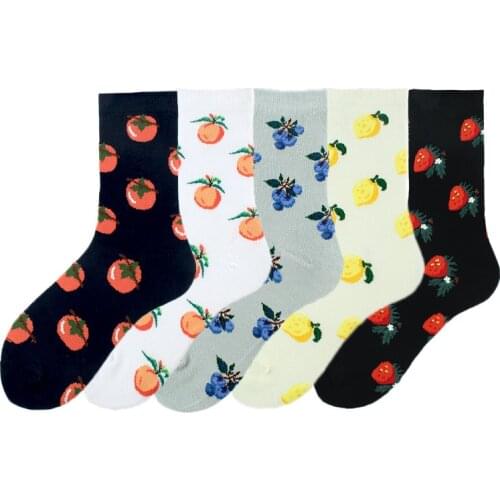 New Spring Autumn Casual Korean Style Women Cartoon Cute Fruit Lemon Strawberry Tomato Sheep Kawaii Cotton Tide Short Socks