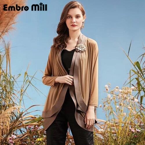 Spring And Summer New Long-sleeved Plus Size Coat Loose Elegant Ruffled Vintage Open Stitch Coat S-2XL