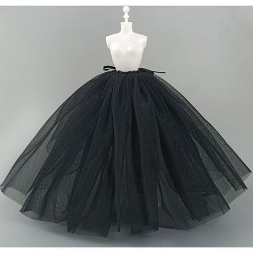 Black Petticoat Slip For Barbie Doll Wedding Dress Underskirt Clothes Outfits 1/6 BJD Dollhouse Accessories Baby Kid DIY Toy