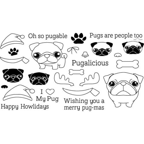 Lovely dog clear Silicone Rubber Stamp for DIY scrapbooking/photo album Decorative craft A81