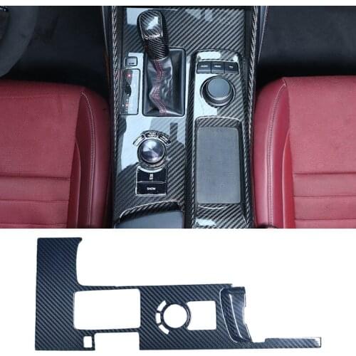 QHCP Car Center Control Gear Shift Panel Cover Trim Frame Sticker Decoration Carbon Fiber Fit For Lexus IS300 200T 250 2013-2020