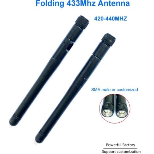 433Mhz 433 antenna rubber duck folding SMA Omni 433Mhz antenna wholesale 2 pieces