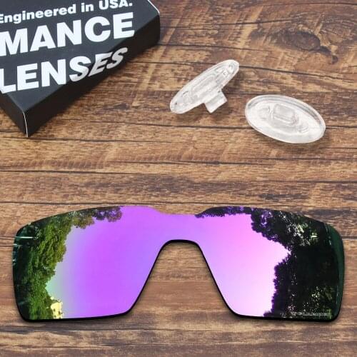 ToughAsNails Resist Seawater Corrosion Purple Mirrored Polarized Replacement Lens and Clear Nose Pads for Oakley Probation