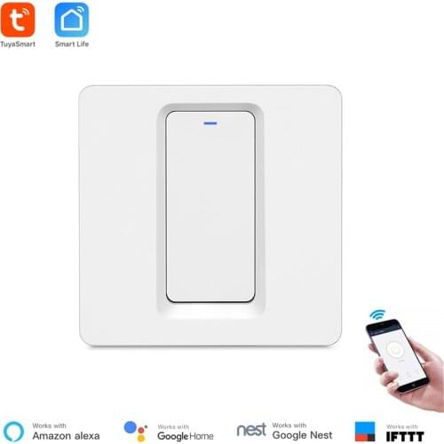 Smart Wall Switch Button Light Switch Tuya APP Remote Control Wireless Voice Control Via Alexa Google EU Standard 1/2/3 Gang