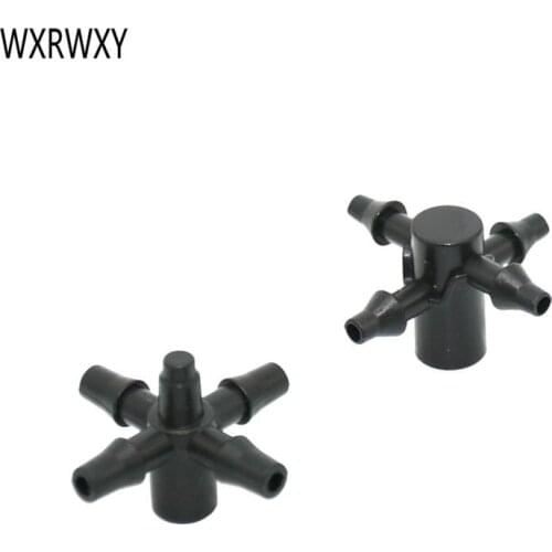 Wxrwxy drip arrow cross Connector cross water splitter flow dripper water splitter fitting hose 3/5 mm connector barbed 50 pcs