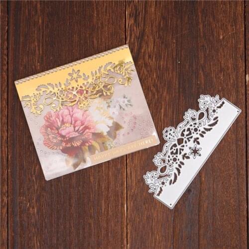 YaMinSanNiO Flower Border Metal Cutting Dies Lace Flower Frame Dies Scrapbooking Paper Craft Dies Diy Gift Box Die Cut New 2020