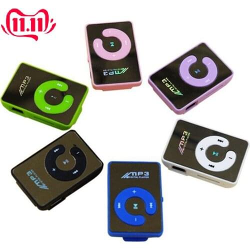 Mirror Portable MP3 player Mini Clip MP3 Player waterproof sport mp3 music player mp3 Support For MicroSD TF Card Media Player