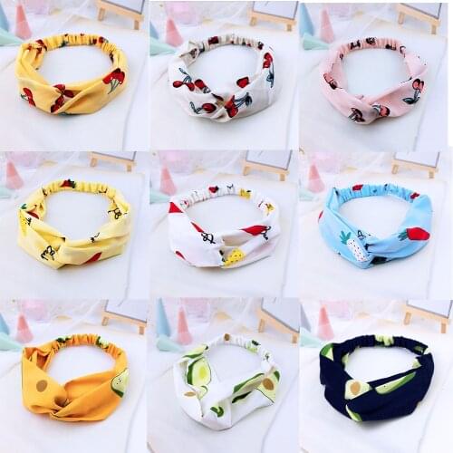 Fresh Womens Hair Bands Fruit style Summer Girls Face Wash Headbands Chiffon Hair Accessories head Scarf