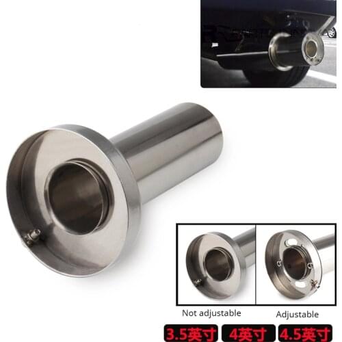 1Pc Car Round Exhaust Muffler Adjustable Exhaust Tip Removable Silencer 3.5'' 4'' 4.5'' inch Exhaust System Muffler Silencer
