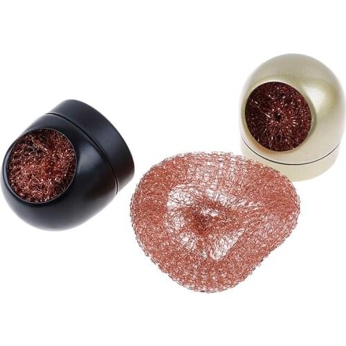 High Quality New Wire With Stand Set Welding Soldering Solder Iron Tip Cleaner Cleaning Steel 1PC