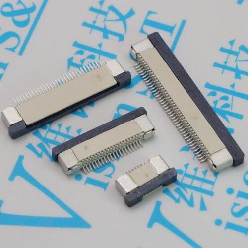 10pcs FPC Connector 0.5mm/1.0mm Pitch Drawer type Upper/ Bottom contact Type Socket FFC Flat Cable Socket 4P 5P 6P 8P 10P-60Pin