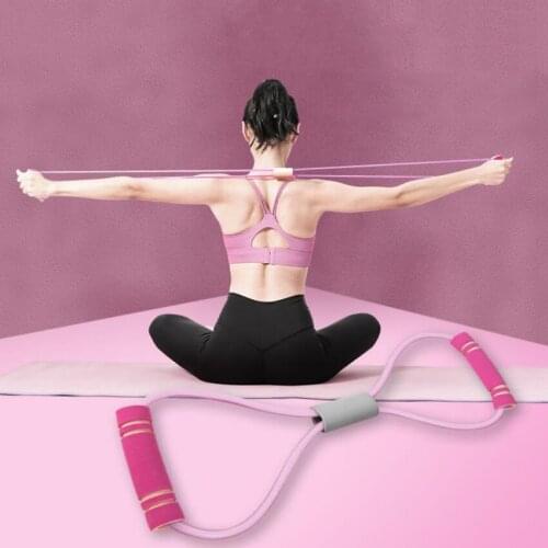 8 Word Fitness Yoga Band Gum Resistance Rubber Bands Elastic Band Fitness Exercise Equipment Expander Workout Gym Exercise Train