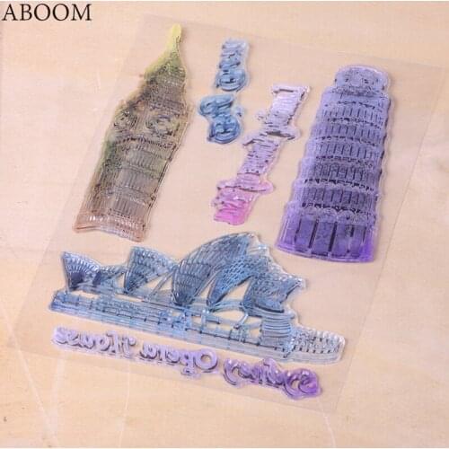 ABOOM Fresh Transparent Cute Animal Letter Design Clear Silicone Stamps Used For DIY Card Making Home Garden Decoration