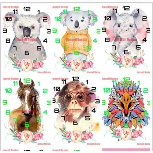 5d diamond painting full square animal clock diamond embroidery fill set clock diy diamond mosaic sale clock decoration home