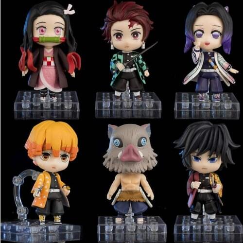 Anime Demon Slayer: Kimetsu No Yaiba Kochou Shinobu Action Figure Toys For Children 10cm Kochou Shinobu Insect Pillar Nezuko Toy