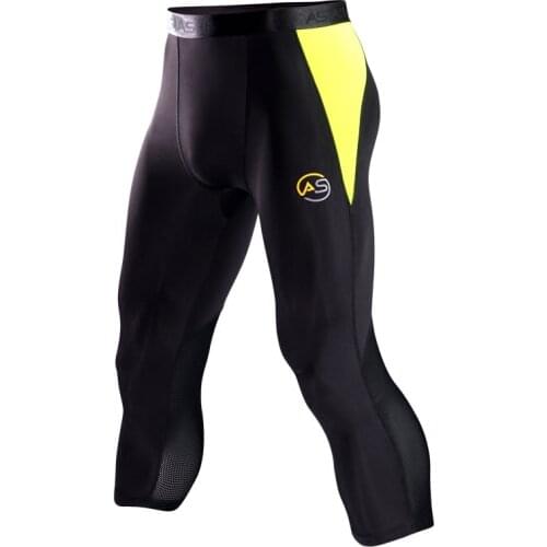 AsiaSkin Fashion Mens Tight Pants Leisure Jogging Fitness Pants Elastic Breathable Tight Pants Mens Pencil Stitching Tight Pan