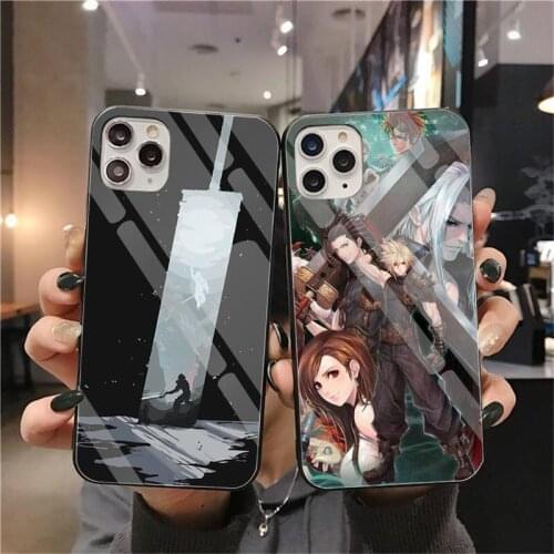 Final Fantasy Customer High Quality Phone Case Tempered Glass For iPhone 11 Pro XR XS MAX 8 X 7 6S 6 Plus SE 2020 case