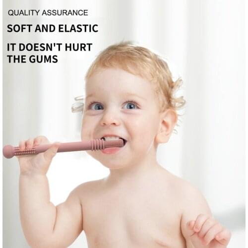 Color Mixing Kid Teether Silicone Empty Test Tube Kid Teething Toy Childrens Anti-eating Hand Molar Stick